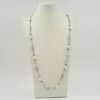 Collana ematite, cianite, perla, chiusura argento - COL2828