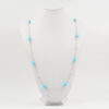 Collana pasta turchese, perla, chiusura argento - COL2830