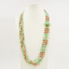 Collana crisoprasio, corallo, chiusura argento - COL2846