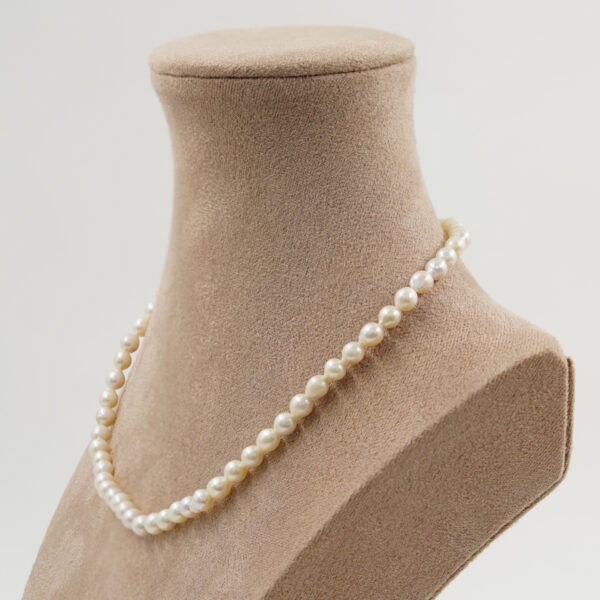 Collana perle, chiusura argento rodiato - COL2857