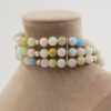 Collana berillo, perla, chiusura argento - COL2858