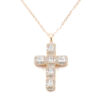 Collana Argento croce con zirconi – Rosè - COL2862