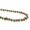 Collana giada, corallo, chiusura argento - COL2863