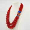 Collana corallo, lapis, chiusura argento - COL2864
