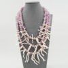 Collana, kunzite, corallo, chiusura argento - COL2870