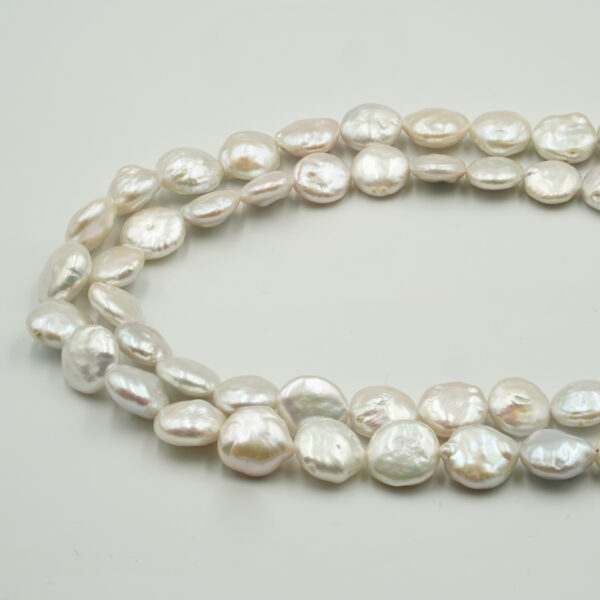 Perle Acqua Dolce fili monete 10-12mm - FWP4224