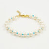 Bracciale perle, apatite, chiusura argento - BRA2497