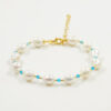 Bracciale perle, apatite, chiusura argento - BRA2505