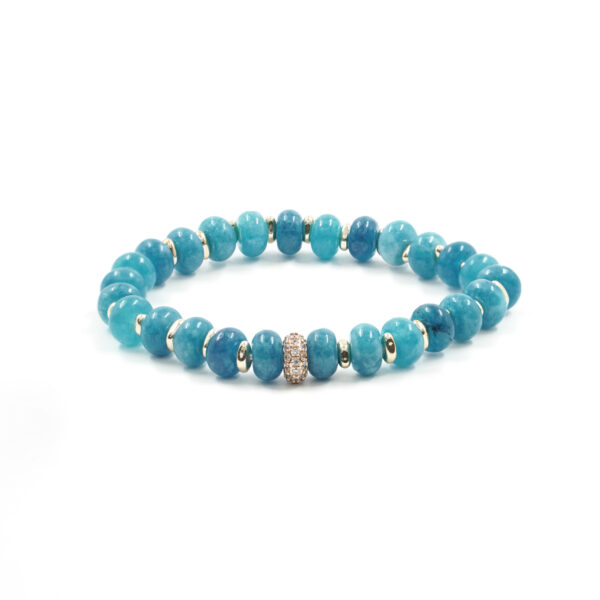 Bracciale Elastico Giada Blu - BRA2549