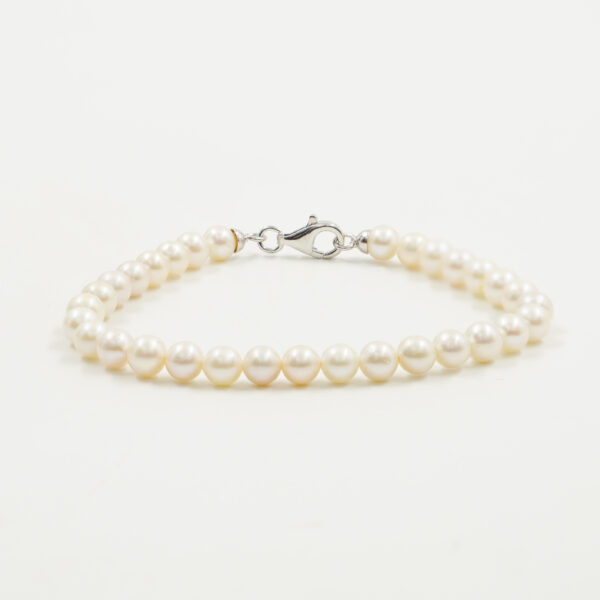 Bracciale perle con chiusura argento rodiato - BRA2555