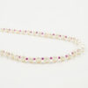 Collana perle, rubini, chiusura argento - COL2842