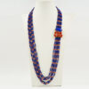 Collana lapis, corallo, chiusura argento - COL2874