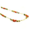 Collana ematite, giada, corallo, chiusura argento - COL2876