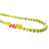 Collana giada, corallo, fluorite, chiusura argento - COL2883
