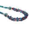 Collana apatite, corallo, chiusura argento - COL2884