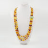 Collana ambra, crisoprasio chiusura argento - COL2885