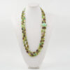 Collana crisoprasio, giada, chiusura argento - COL2887