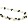 Collana ematite, agata nera, perla - COL2889