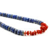 Collana lapis, corallo chiusura argento - COL2892