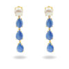 Orecchini argento cianite, perla - Dorato - AOR1063