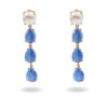 Orecchini argento cianite, perla – Rosè - AOR1064