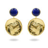Orecchini argento lapis e piastra - Dorato - AOR1066