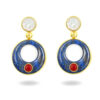 Orecchini argento lapis, madreperla, corallo - Dorato - AOR1068