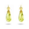 Orecchini Argento pendoli ambra verde - Dorato - AOR1071