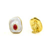 Orecchini argento perla, corallo - Dorato - AOR1082