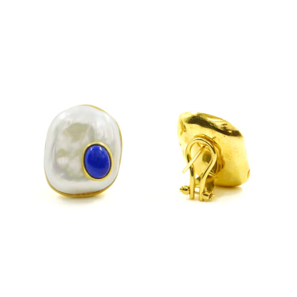 Orecchini argento perla, lapis - Dorato - AOR1083