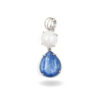 Pendente argento cianite, perla - Rodiato - ARG958