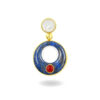 Pendente argento lapis, madreperla, corallo - Dorato - ARG960