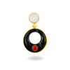 Pendente argento agata, madreperla, corallo - Dorato - ARG961