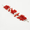 Bracciale corallo e perle, chiusura argento - BRA2556