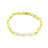 Bracciale Elastico Ematite Dorata, perle - BRA2574