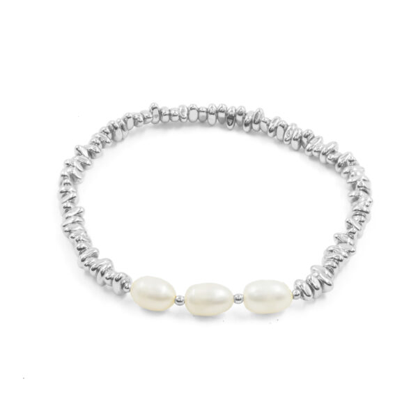 Bracciale Elastico Ematite Silver, perle - BRA2575