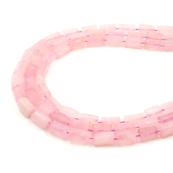 Quarzo rosa fili cilindri sfaccettati 11x7mm - QRS333