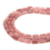 Quarzo Fragola fili cilindri sfaccettati 11x7mm - SBQ55