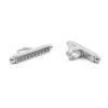 Chiusura in argento forma H a 9 ganci – Rodiato - SM1440