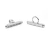 Chiusura in argento forma H a 8 ganci – Rodiato - SM1441