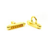Chiusura in argento forma H a 5 ganci – Dorato - SM1442