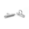 Chiusura in argento forma H a 5 ganci – Rodiato - SM1443