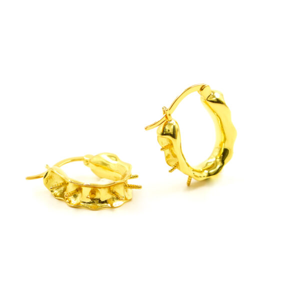 Orecchini in Argento forma arco &ndash; Dorato - SM1449