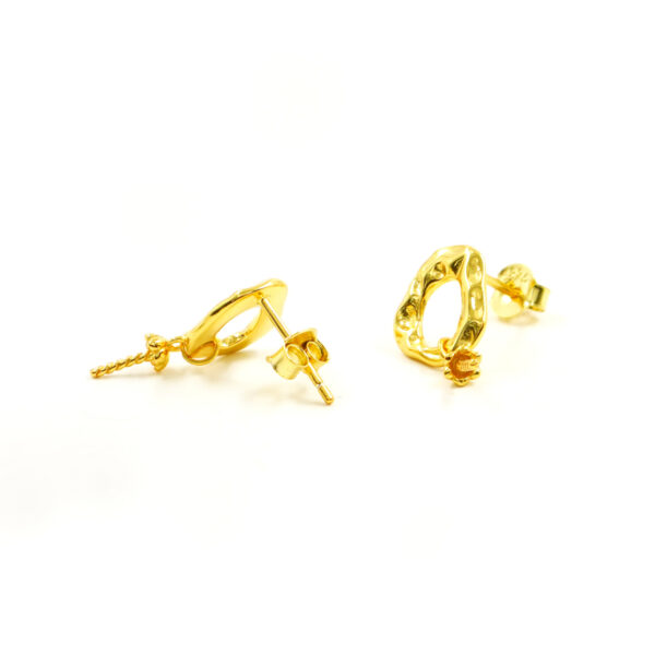 Orecchini in Argento goccia &ndash; Dorato - SM1453