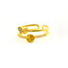 Anello in Argento doppio con farfalla – Dorato - SM1461