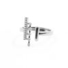 Anello in argento a 5 elementi – Rodiato - SM1462