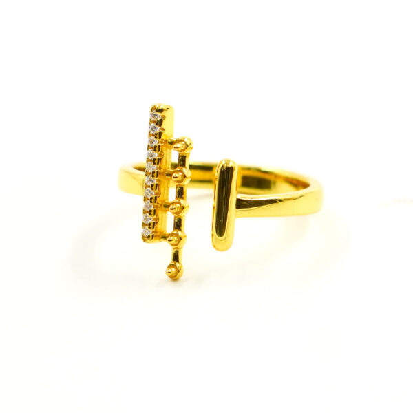 Anello in argento a 5 elementi - Dorato - SM1463