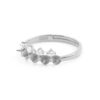 Anello in argento a 5 elementi – Rodiato - SM1464