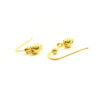 Orecchini argento ami con sfera 20mm – Dorati - SM1475