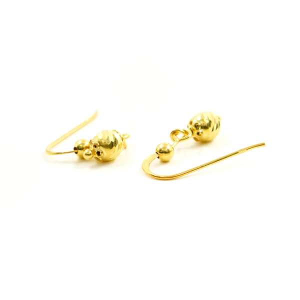 Orecchini argento ami con sfera 20mm &ndash; Dorati - SM1475